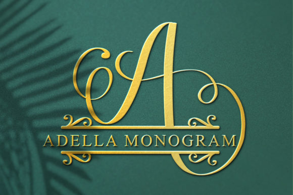 Adella Monogram: A Graceful Script Font