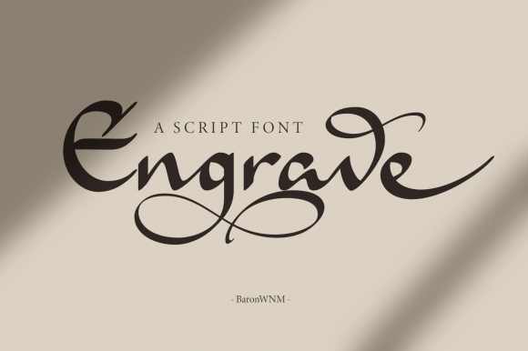 Engrave: A Luxurious Handwritten Font