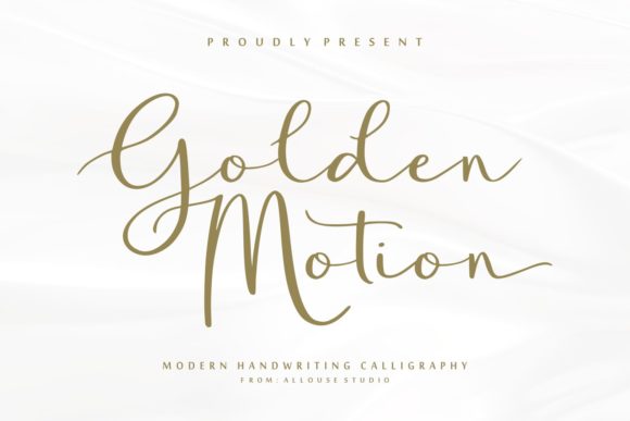 Golden Motion: A Luxurious Handwritten Font