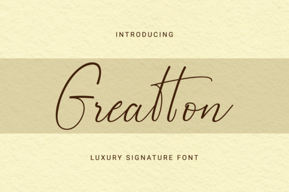 Greatton Font: Elegant Script for Craft Creators