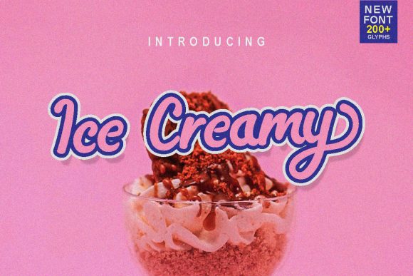 Ice Creamy Font: Elegant Script for Makers