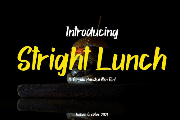 Stright Lunch: A Handwritten Font for Web Design